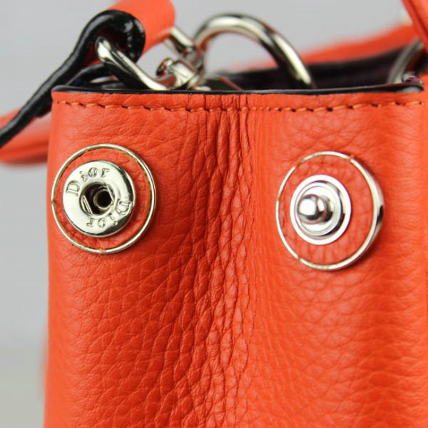 mini dior diorissimo original calfskin leather bag 44375 orange&purple